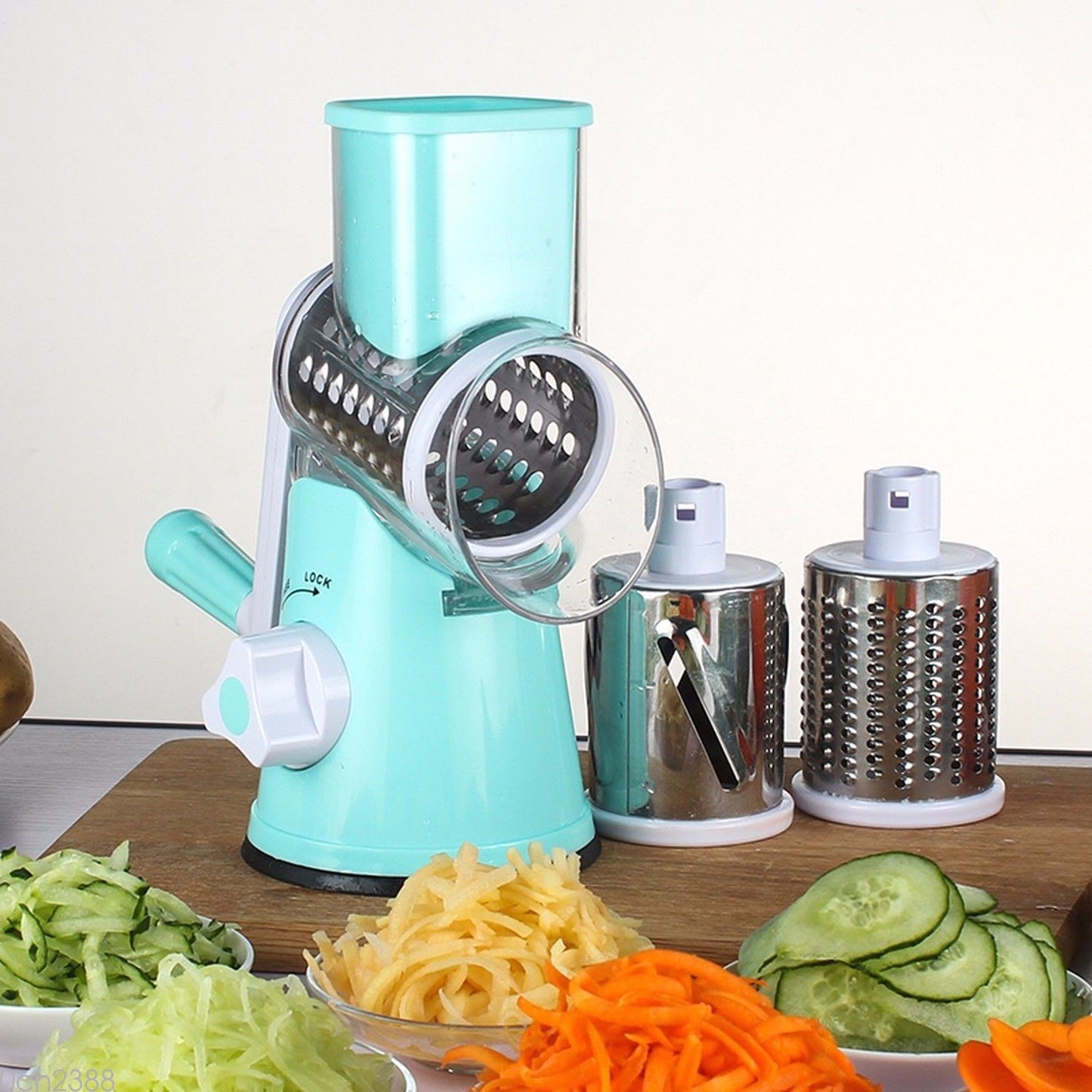 Mandoline Multifonction à Manivelle – Coupe Légumes Rapide et Sécurisée