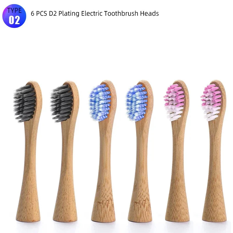 Brosse à dents électrique en bambou – Écologique et rechargeable avec 3 têtes souples