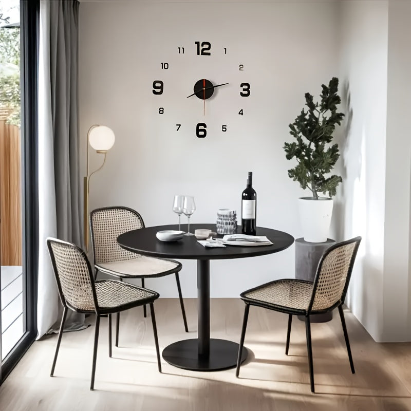 Horloge Murale Silencieuse au Style Nordique – Installation Sans Perçage, Finition Soignée, Décoration Moderne pour Salon