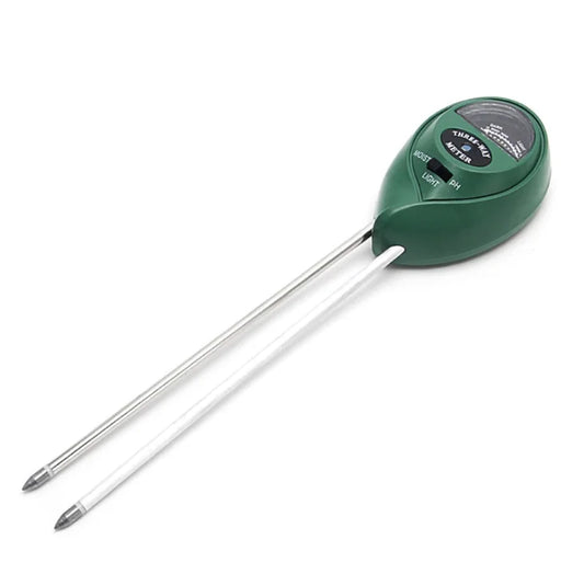 Testeur de Sol 3-en-1 Professionnel – Mesure d'Humidité, pH & Luminosité