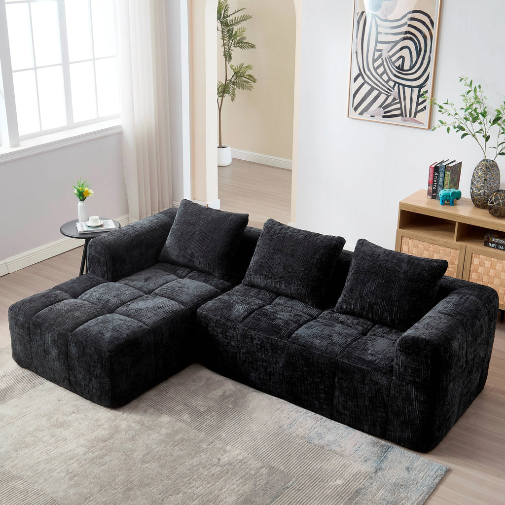 Canapé d’Angle Confort Premium – Design Moderne avec Sac/Poche Latérale, Montage Simple