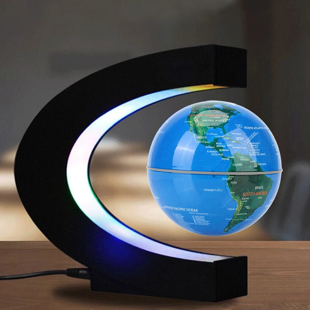 Globe Magnétique en Lévitation avec LED – Lampe Antigravité Carte du Monde, Décoration Innovante et Cadeau d’Anniversaire