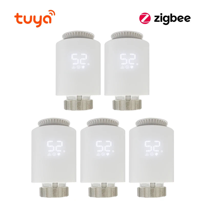 Thermostat Radiateur Intelligent ZigBee 3.0 – Tête Thermostatique Connectée Tuya