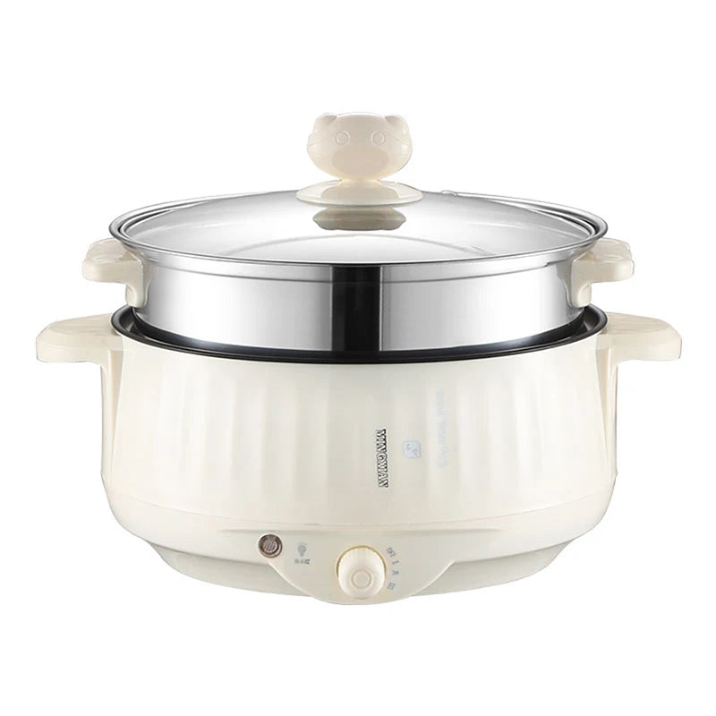 Cuiseur Électrique Multifonction 1–2 Personnes – Marmite & Rice Cooker Antiadhésif (Simple ou Double Niveau)