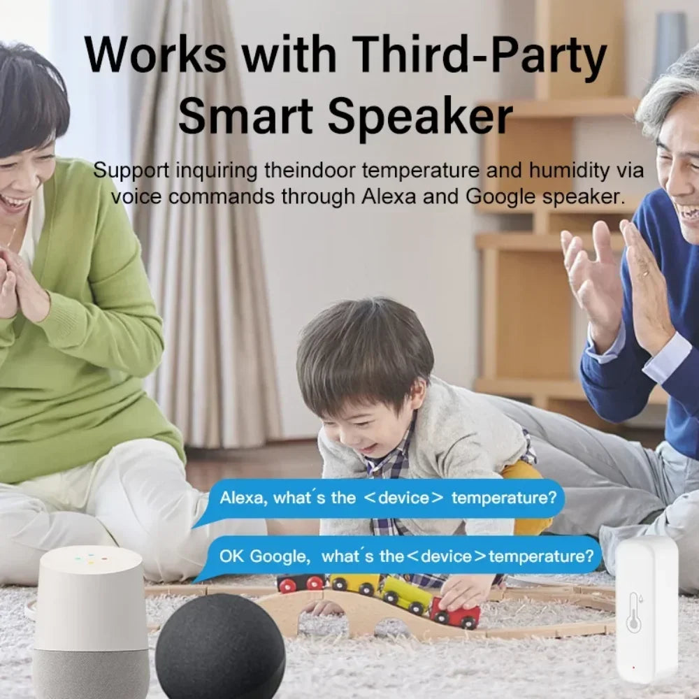 Capteur Intelligent Température & Humidité Tuya WiFi & Zigbee 3.0 – Thermomètre Hygromètre Connecté avec Alertes & Compatibilité Assistant Vocal