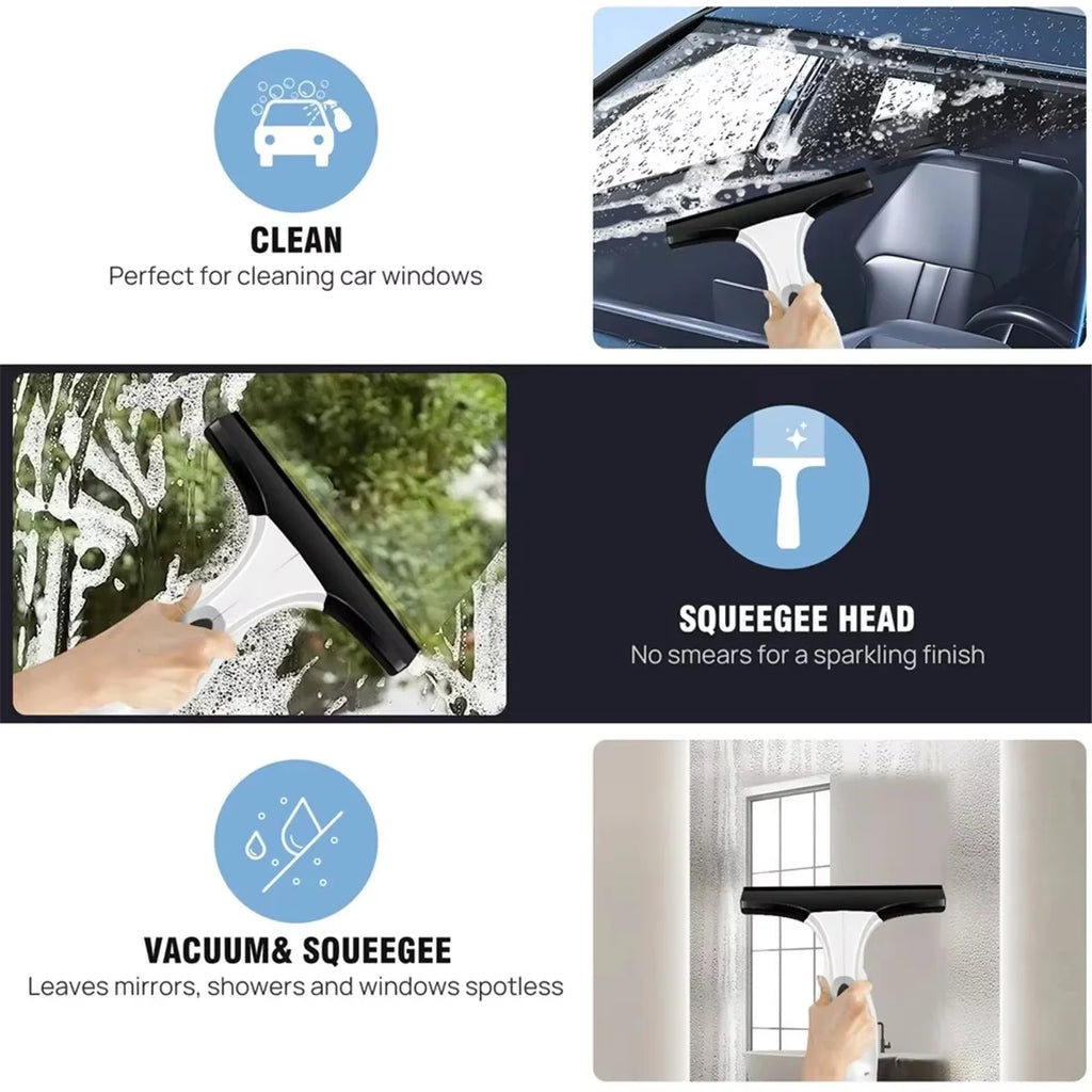3-in-1 Cordless Window Cleaner – Manual Wiper for Kitchen &amp; Bathroom
