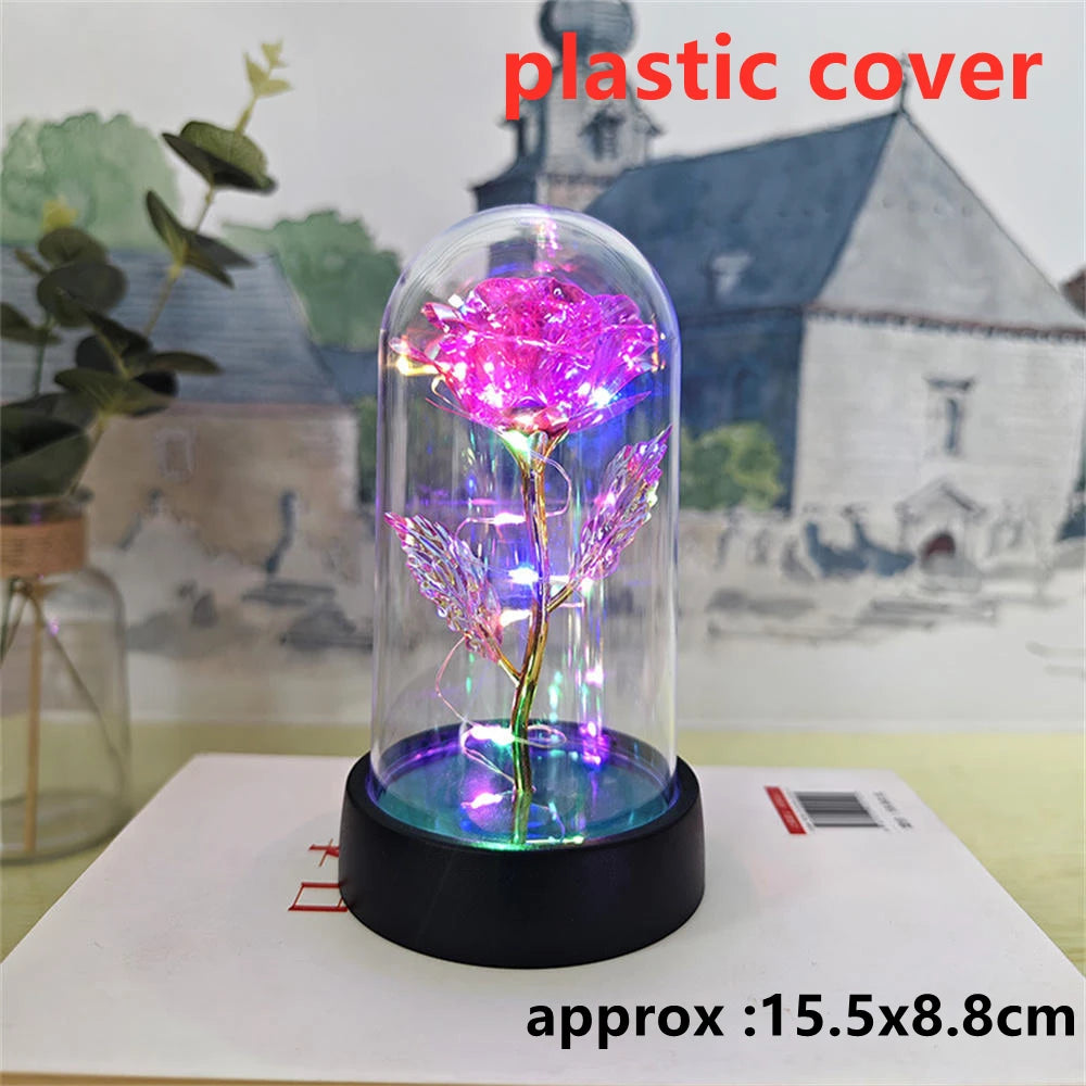 Rose LED Galaxy (1 Pièce) – Fleur Artificielle Élégante, Déco Mariage & Cadeau Saint-Valentin / Fête des Mères