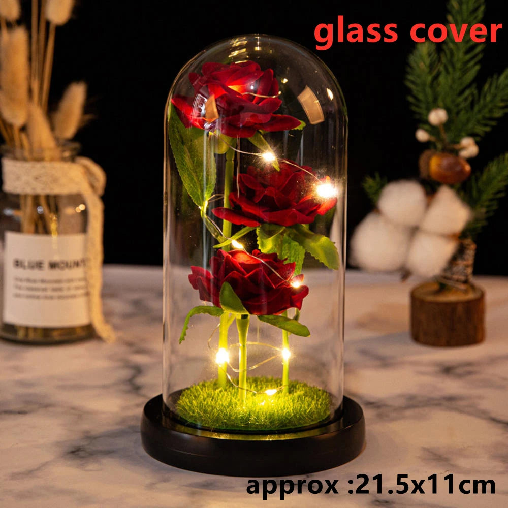 Rose LED Galaxy (1 Pièce) – Fleur Artificielle Élégante, Déco Mariage & Cadeau Saint-Valentin / Fête des Mères