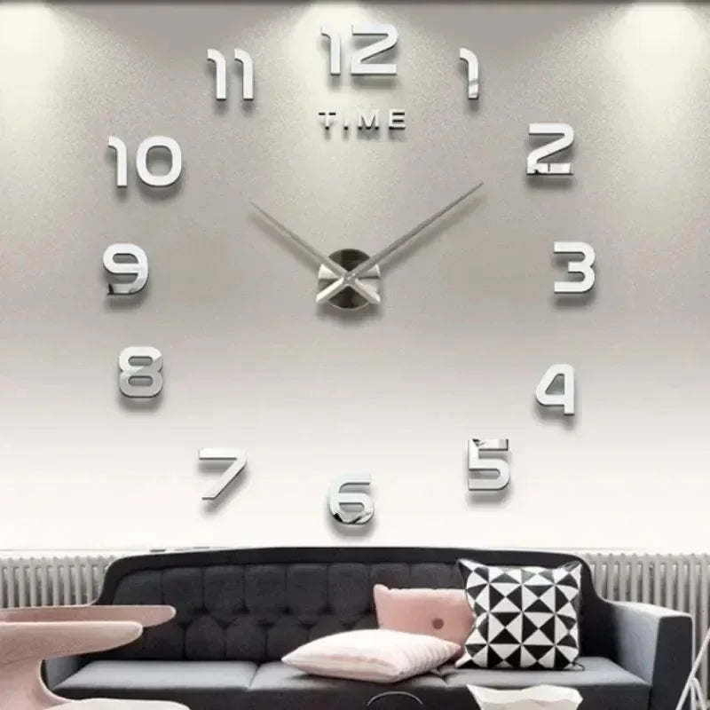 Horloge Murale DIY Lumineuse – Design Moderne Ultra-Fin à Aiguilles Quartz