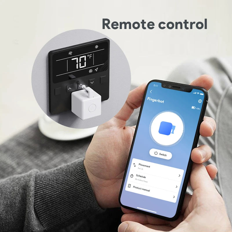 Fingerbot Plus Intelligent Bluetooth Tuya – Bouton Connecté Rechargeable pour Automatiser Vos Interrupteurs