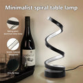 Lampe de Table Spirale LED – Lampe de Chevet Moderne Dimmable pour Salon, Bureau et Chambre