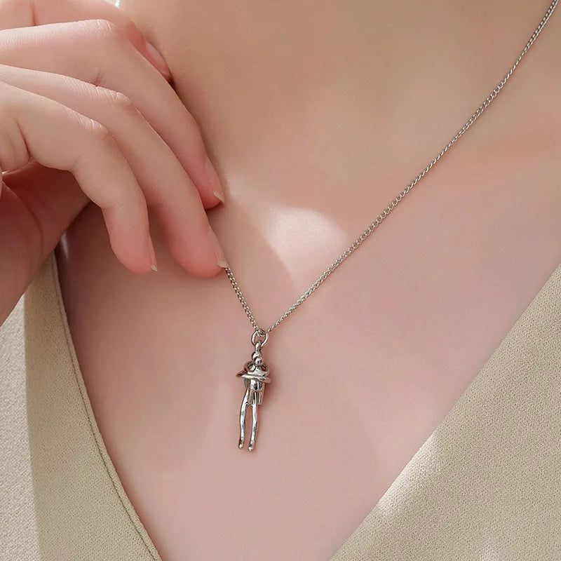Collier Câlin Mère & Enfant Bicolore – Pendentif Détachable en Acier Inoxydable, Bijou Symbolique d’Amour Familial