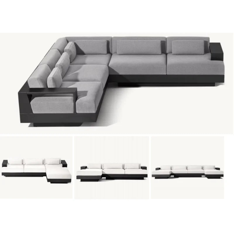 Salon de Jardin Haut de Gamme en Métal – Ensemble Canapé Outdoor Luxe pour Terrasse & Villa