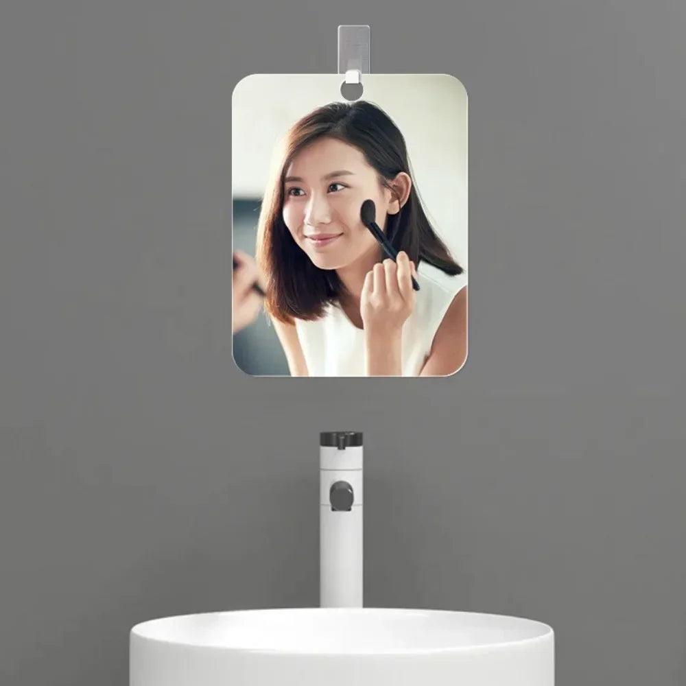 Miroir Acrylique Portable avec Ventouse – Salle de Bain, Rasage et Maquillage
