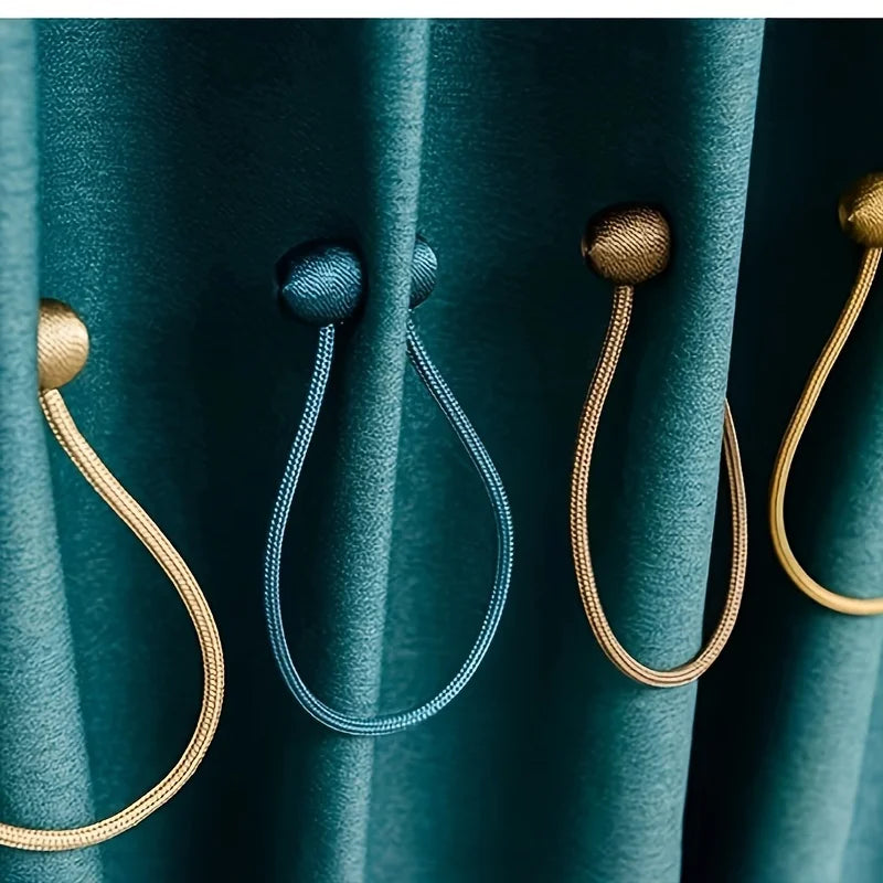 Magnetic Curtain Tiebacks – Headphone Design, Set of 2, Decorative Curtain Accessories