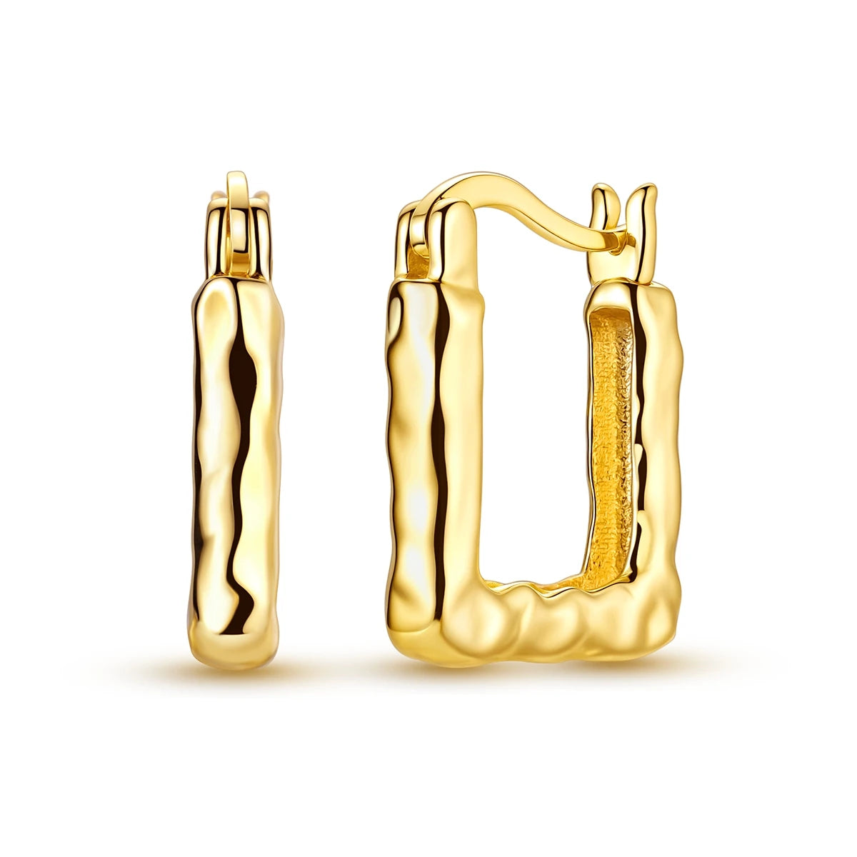 Boucles d’Oreilles Cercle en Argent 925 Plaqué Or – Motifs Soleil, Lune et Cœur pour Femme