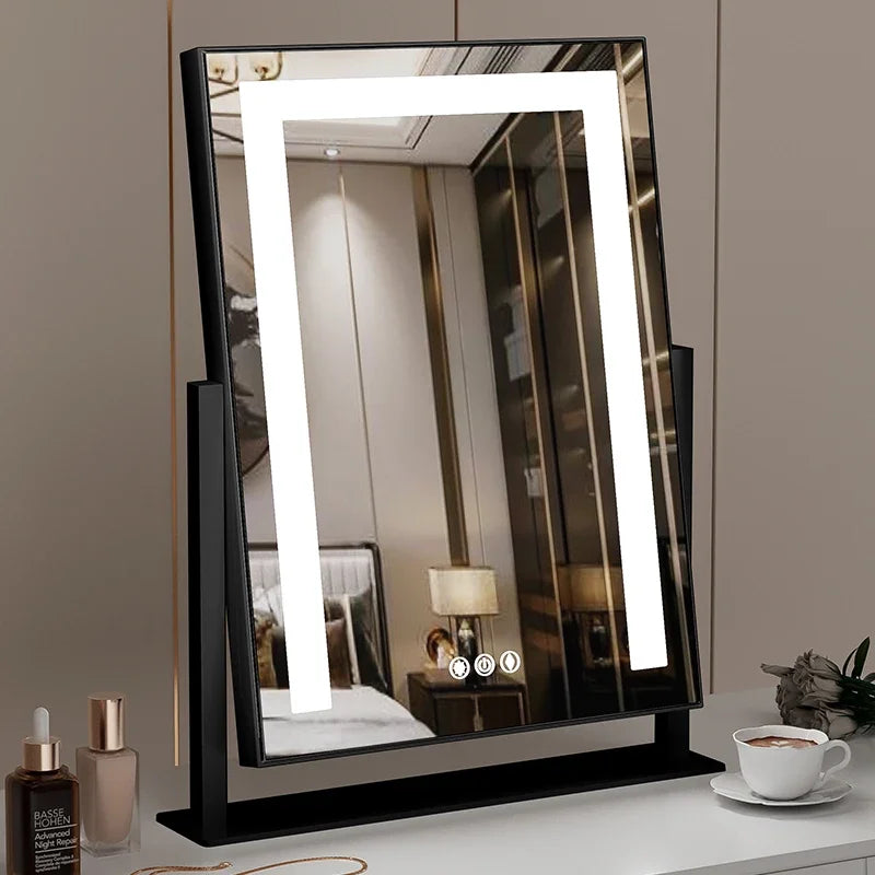 Miroir sur Pied Grand Format avec Éclairage – Miroir Complet pour Chambre et Salon, Design Autoportant