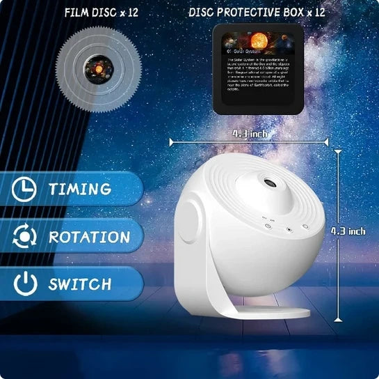Projecteur Galaxy LED Rotatif 360° – Lampe Planétarium Ciel Étoilé pour Chambre & Enfants