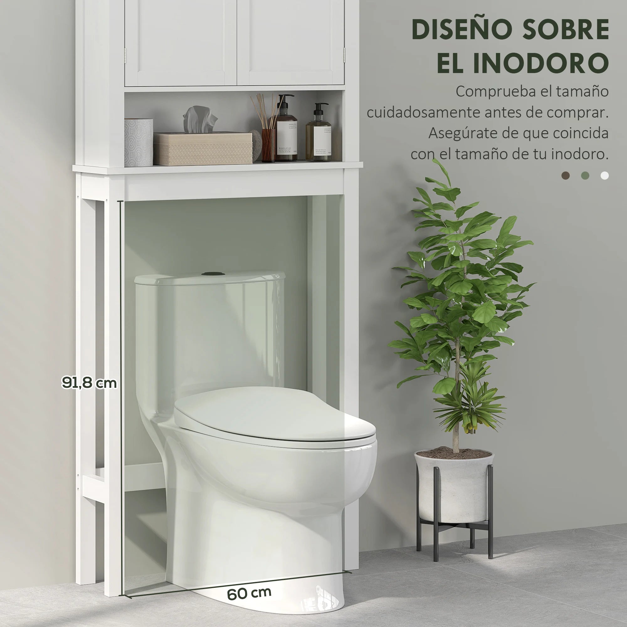 Meuble WC HOMCOM avec 2 Portes – Armoire de Salle de Bain Blanche avec Étagère Réglable & Compartiment Ouvert (70 × 20 × 175 cm)