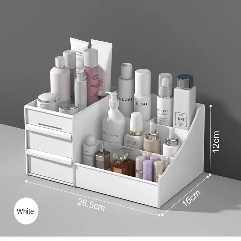 Organiseur Maquillage à Tiroirs – Boîte de Rangement Cosmétique Gain de Place pour Bureau & Coiffeuse