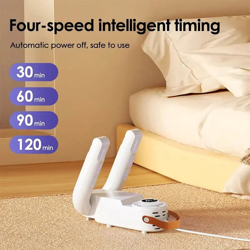 Sèche-Chaussures Électrique Intelligent avec Minuterie – Séchage Rapide & Chaleur Réglable