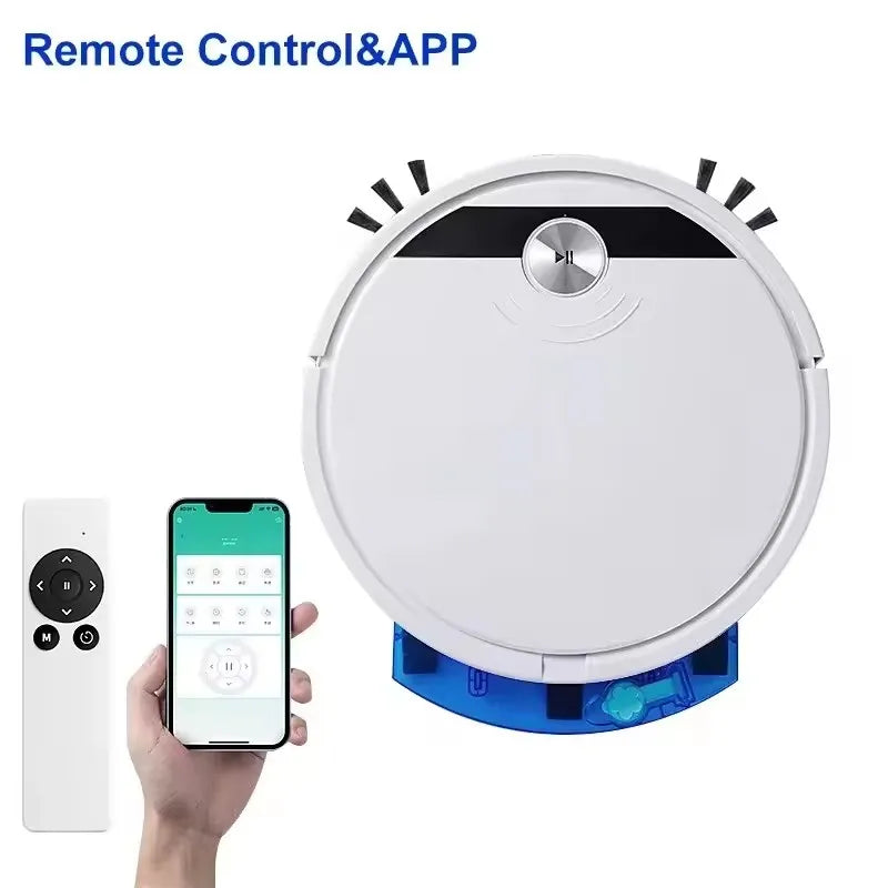 Robot Aspirateur Intelligent 2-en-1 – Aspiration & Nettoyage Humide Silencieux avec Télécommande