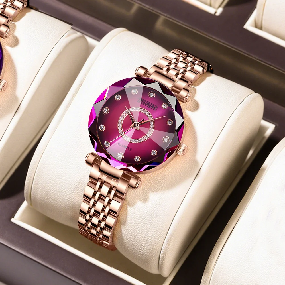 Coffret Montre Femme Élégance Luxe (2 Pièces) – Montre Quartz Chic & Accessoires Mode Soirée