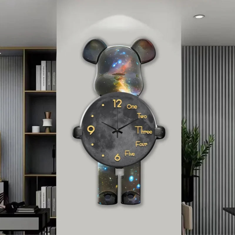 Giant “Bear” Wall Clock – Creative and Aesthetic Design for Living Room and Dining Room