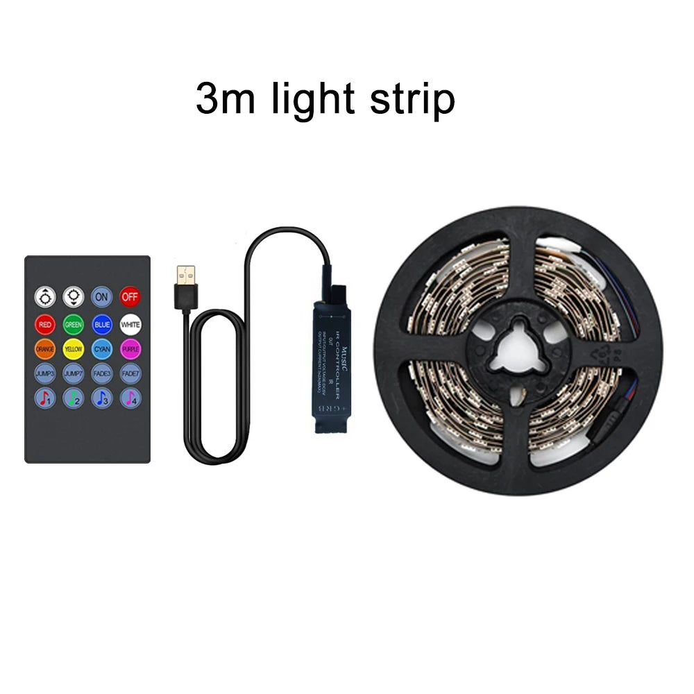 Bande LED RGB USB avec Synchronisation Musicale – Éclairage Ambiant pour TV (15–80”), PC & Miroir