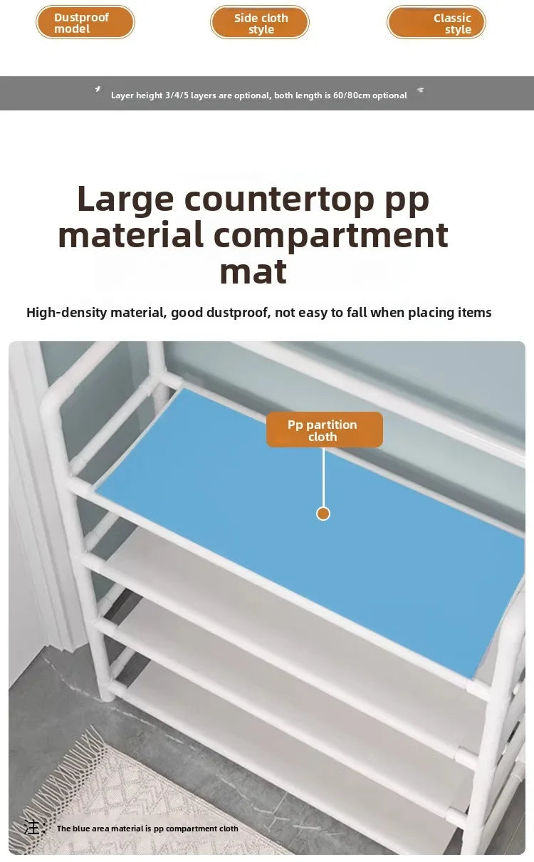 Meuble de Rangement Multi-Usages à Fixation Porte – Étagère Chaussures & Chapeaux Multi-Niveaux, Montage Simple