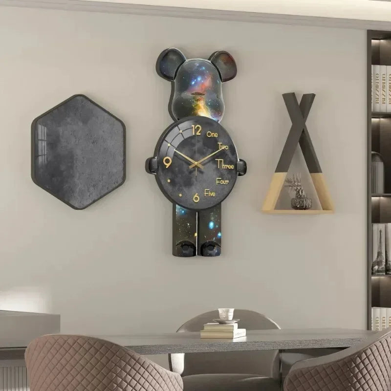 Horloge Murale Géante “Bear” – Design Créatif et Esthétique pour Salon et Salle à Manger