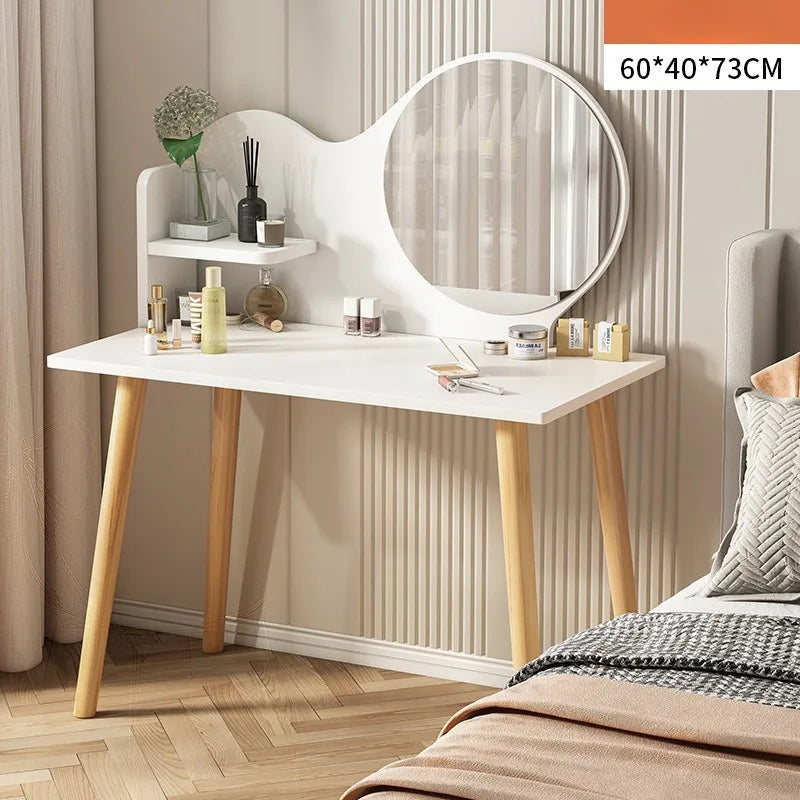 طاولة تزيين عصرية وبسيطة – طاولة مكياج صغيرة لغرفة النوم أو الاستوديو