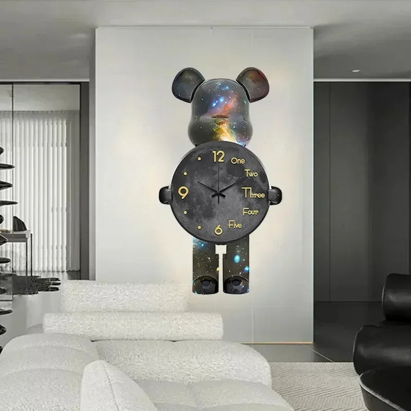 Giant “Bear” Wall Clock – Creative and Aesthetic Design for Living Room and Dining Room