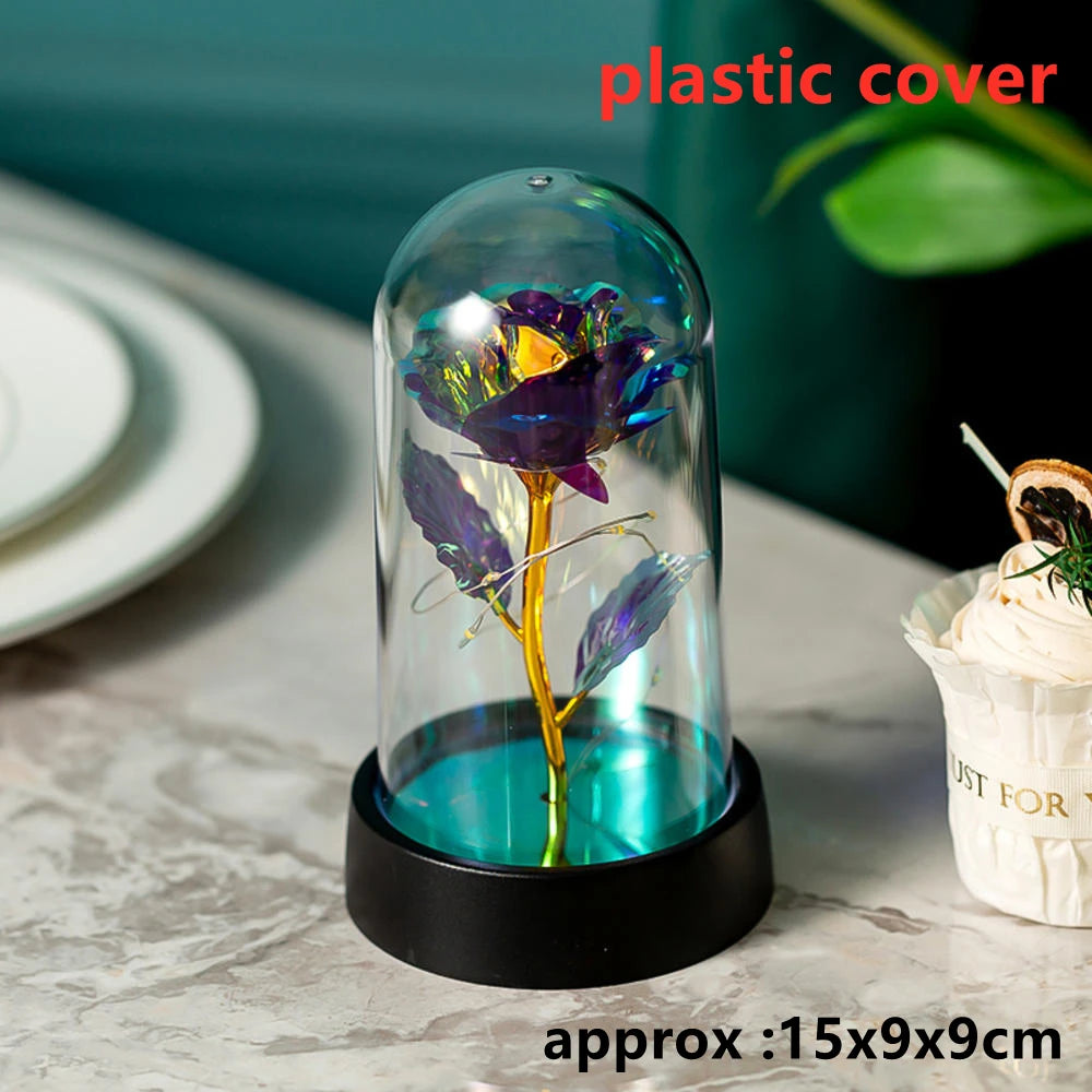 Rose LED Galaxy (1 Pièce) – Fleur Artificielle Élégante, Déco Mariage & Cadeau Saint-Valentin / Fête des Mères