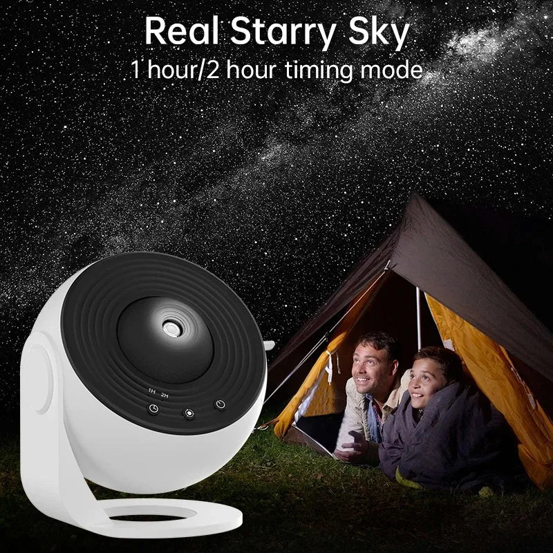 Projecteur Galaxy LED Rotatif 360° – Lampe Planétarium Ciel Étoilé pour Chambre & Enfants