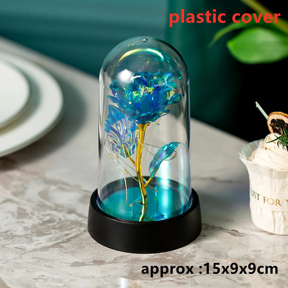 Rose LED Galaxy (1 Pièce) – Fleur Artificielle Élégante, Déco Mariage & Cadeau Saint-Valentin / Fête des Mères