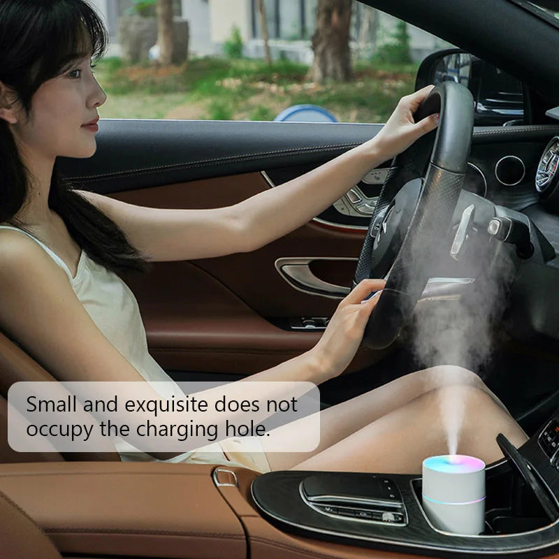 Humidificateur d’Air Portable Sans Fil USB Rechargeable – Diffuseur d’Arômes avec Brume Fine & Éclairage Ambiant