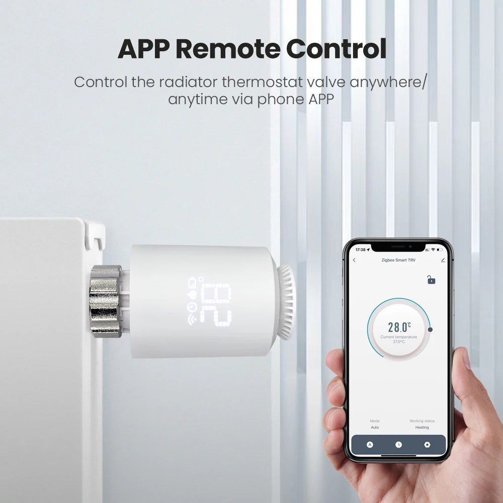 Thermostat Radiateur Intelligent ZigBee 3.0 – Tête Thermostatique Connectée Tuya