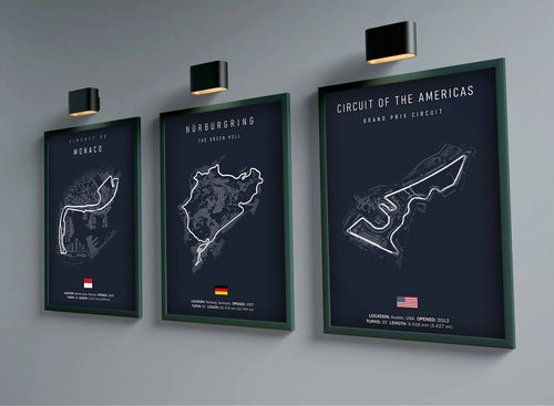 Affiche Murale Motorsport Formule 1 – Illustration des Circuits d’Imola et Monaco, Style Nordique, Décoration Intérieure