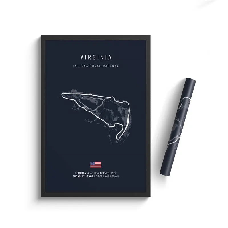 Formula 1 Motorsport Wall Poster – Illustration of the Imola and Monaco Circuits, Nordic Style, Interior Decoration