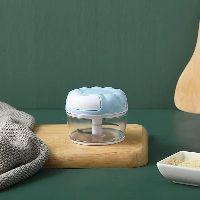 Mini Presse-Ail Manuel Multifonction – Hachoir Compact pour Ail, Légumes & Préparation Cuisine