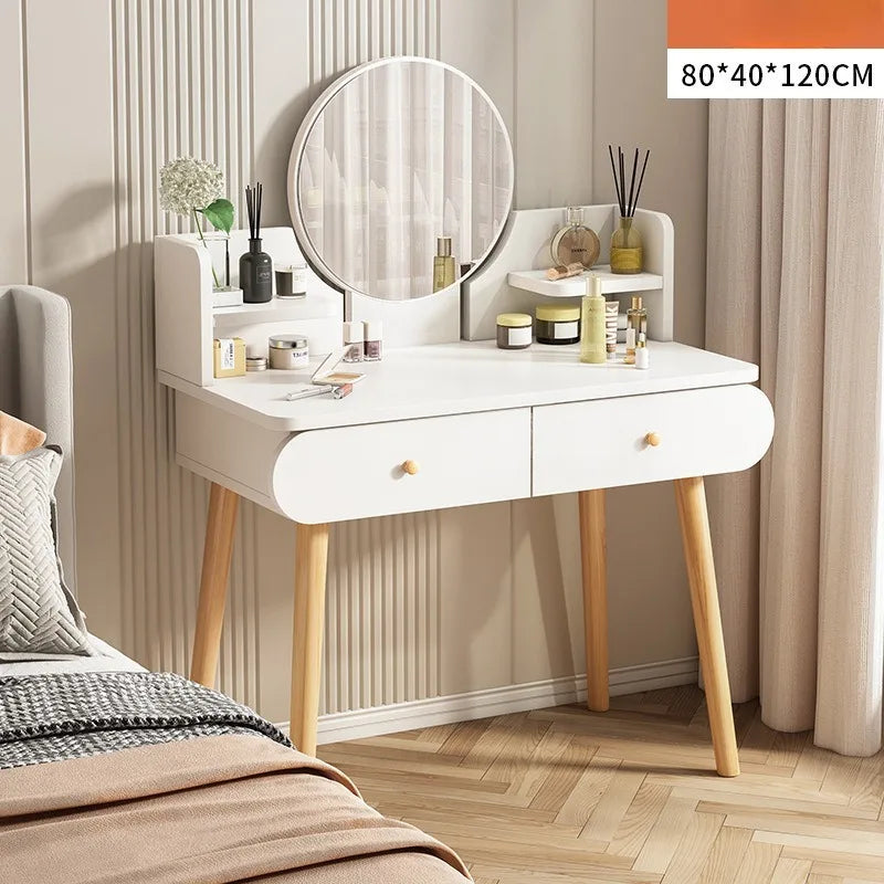 طاولة تزيين عصرية وبسيطة – طاولة مكياج صغيرة لغرفة النوم أو الاستوديو
