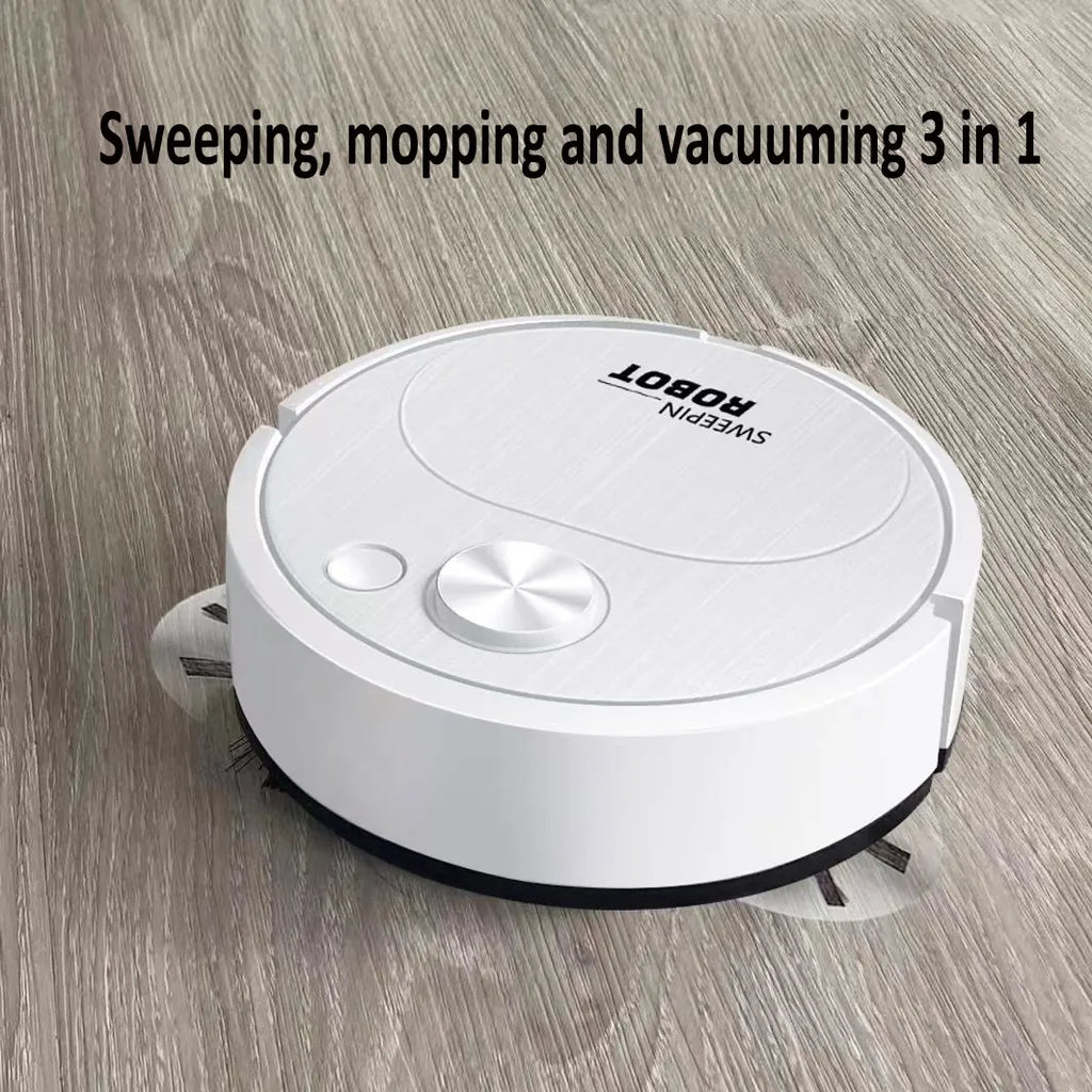 Robot Aspirateur Intelligent 3-en-1 – Aspiration, Balayage & Lavage Sans Fil pour Maison & Bureau