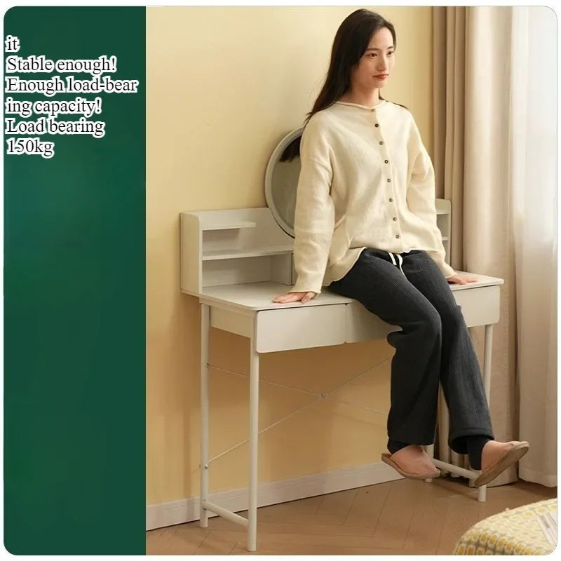 Coiffeuse Moderne Light Luxury 2025 – Table de Maquillage Élégante et Compacte pour Chambre & Petit Appartement