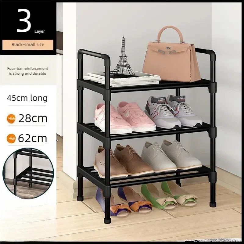 Étagère à Chaussures Multi-Niveaux en Métal – Organiseur Gain de Place avec Compartiments Modulables