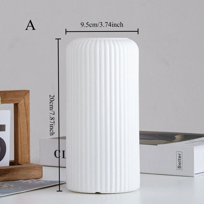 Vase en Plastique Minimaliste – Pot à Fleurs Unique en Forme d’Anneau pour Décoration Intérieure