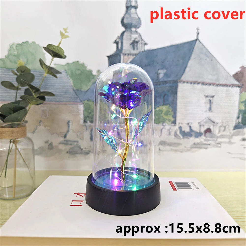 Rose LED Galaxy (1 Pièce) – Fleur Artificielle Élégante, Déco Mariage & Cadeau Saint-Valentin / Fête des Mères