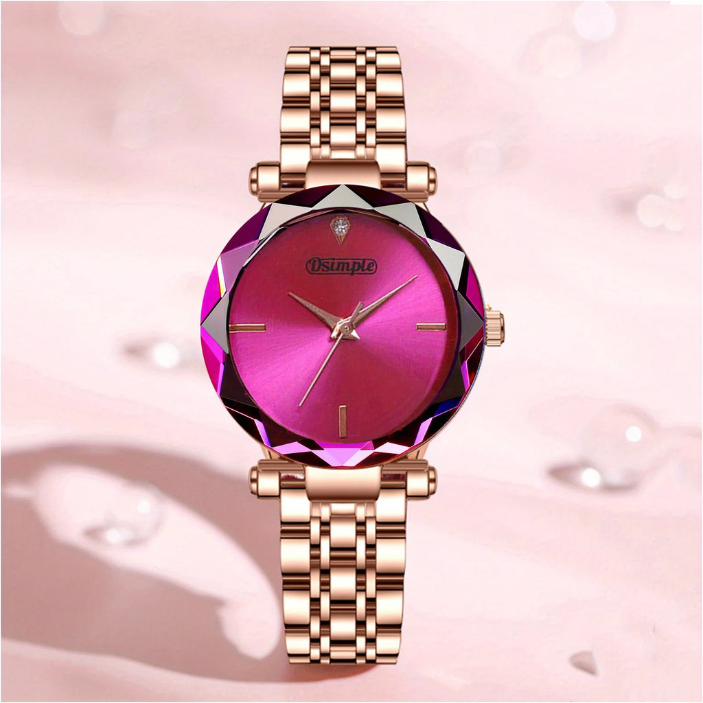 Coffret Montre Femme Élégance Luxe (2 Pièces) – Montre Quartz Chic & Accessoires Mode Soirée