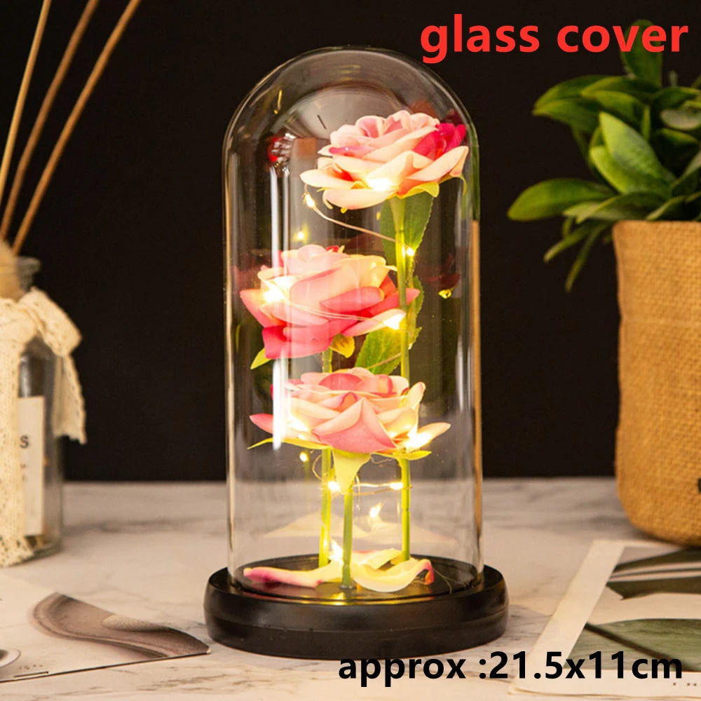 Rose LED Galaxy (1 Pièce) – Fleur Artificielle Élégante, Déco Mariage & Cadeau Saint-Valentin / Fête des Mères