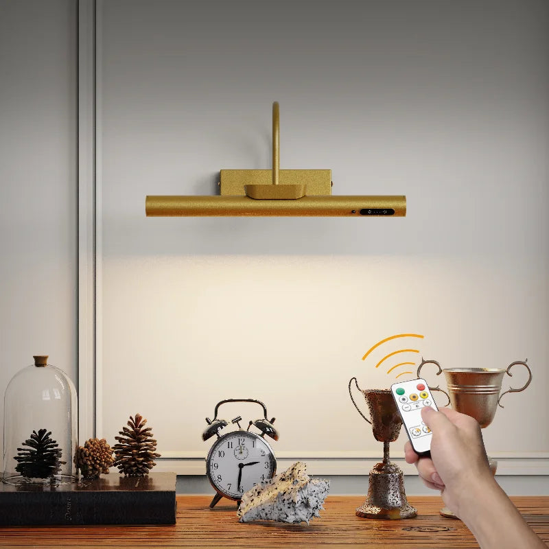 Applique Murale LED Rechargeable 4000 mAh – Éclairage Moderne à Intensité Réglable avec Télécommande (3 Couleurs)